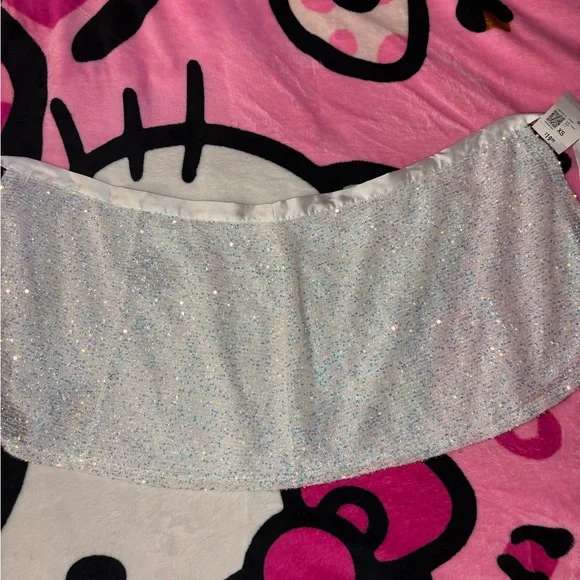 Forever 21 White Sequin Wrap Skirt - Picture 12 of 14